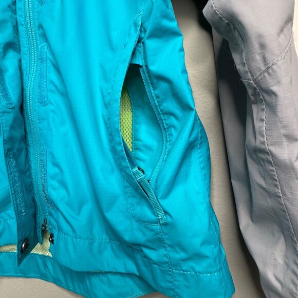 THE NORTH FACE Shell Jacket Girls XXS 5 Hooded Waterproof Colorblock Dryvent - Picture 6 of 13